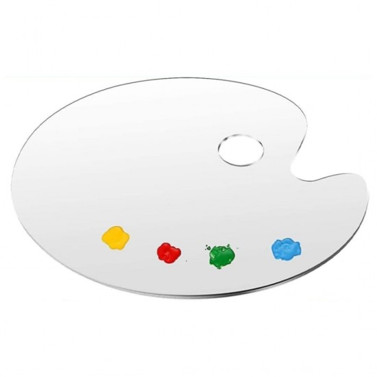 Acrylic pallet 30*40 oval 2.6 mm thick, smooth, large plain